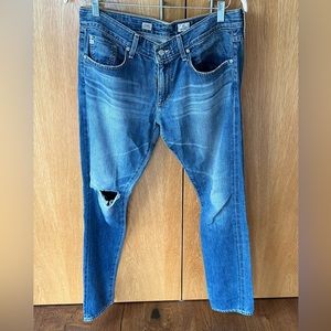 AG Adriano Goldschmied Women's Nikki Relaxed Skinny Denim Blue Jeans Size 29